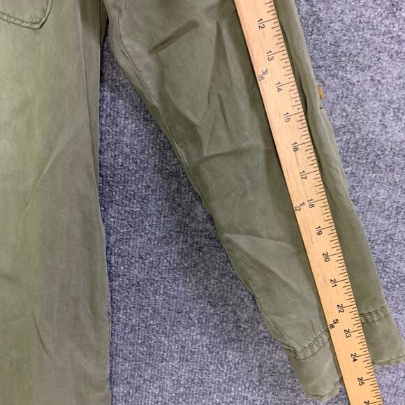 NEW $68 Abercrombie & Fitch‎ Olive Belted Shirtdress Long Sleeve SZ M - Picture 7 of 11